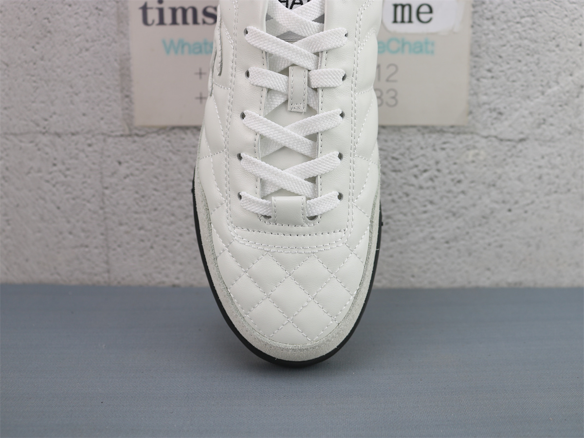 CHANEL 24a Low-Top German Army Trainers Casual Shoes White